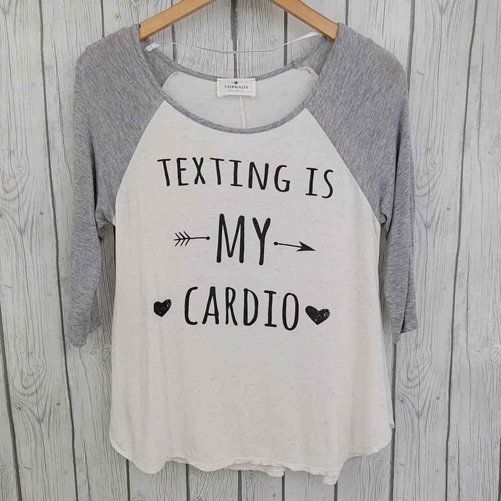 Threads Studio Texting Is My Cardio Top
